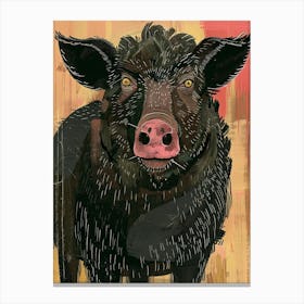 Black Pig 1 Canvas Print