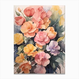 Watercolor Roses 4 Canvas Print