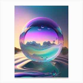 A Bubble Waterscape Holographic 2 Canvas Print