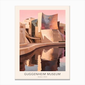 Guggenheim Museum Bilbao Spain Travel Poster Canvas Print