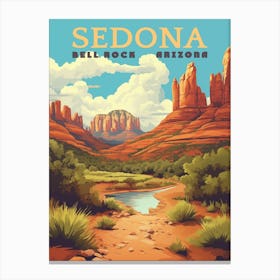 Vintage Sedona Arizona Travel Poster Canvas Print