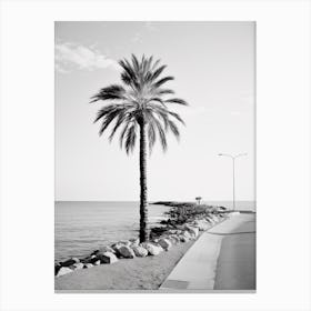 Cannes, France, Black And White Old Photo 4 Canvas Print