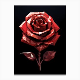 Polygonal Rose 2 Canvas Print