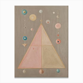 Triangle And Bubbles Canvas Print