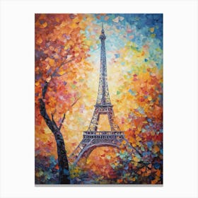 Eiffel Tower Paris Paul Signac Style 3 Canvas Print
