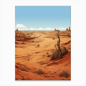 Simpson Desert Pixel Art 1 Canvas Print