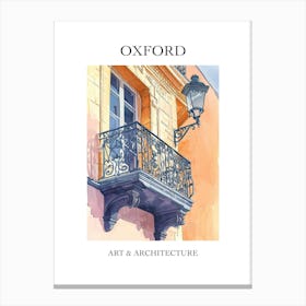 Oxford Travel And Architecture Poster 1 Canvas Print