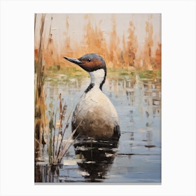Bird Painting Common Loon 3 Canvas Print