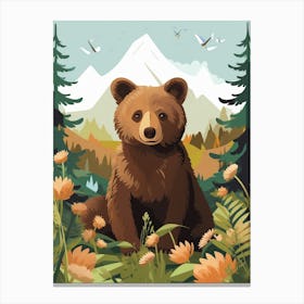 Baby Animal Illustration  Bear 15 Canvas Print