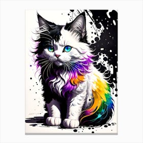 Rainbow Cat 6 Canvas Print