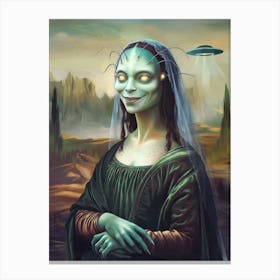 Mona Lisa Extraterrestrial Galaxy Canvas Print