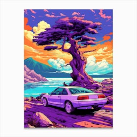 Toyota Mr2 Ghibli Style Canvas Print