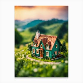 Miniature House In The Countryside Canvas Print