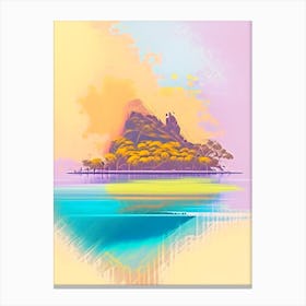 Galapagos Islands Ecuador Watercolour Pastel Tropical Destination Canvas Print