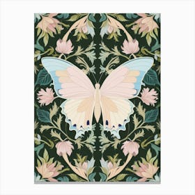 Floral Pattern With A Butterfly Style William Morris 1 Canvas Print