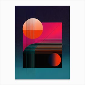 Neon and Geometry Canvas Print