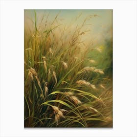 Wild grass, old oil painting,Colorado Arts, Vermont Arts,Montana Arts,Alaska Arts1 Canvas Print