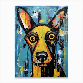 Street Dog Symphony: Neo-Expressionism Canvas Print