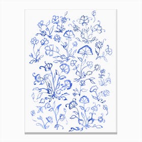 Porcelain Floral Canvas Print