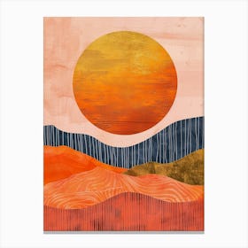 Sunset In The Desert 5 Canvas Print