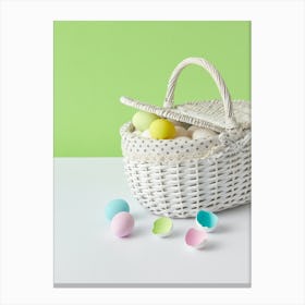 Easter Basket With Eggs 3 Canvas Print