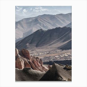 Tibetan Mountains In The Old Tibetan Kingdom Of Mustang Canvas Print