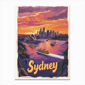 Aihrgdesign A Mid Century Modern Travel Poster For Sydney Sho 4c9b829b F0a5 4dc2 88eb 29176f2269af 3 Canvas Print