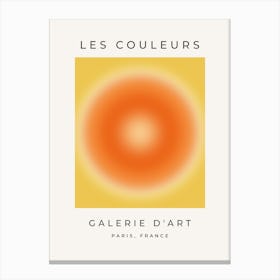 Les Couleurs | 13 - Sunshine Gradient Aura Canvas Print