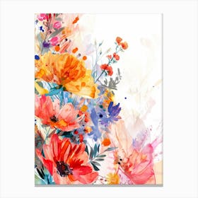 Watercolor Floral Painting 2 Canvas Print