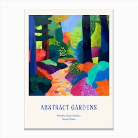 Colourful Gardens Biltmore Estate Gardens Usa 4 Blue Poster Canvas Print