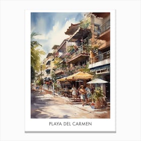 Playa Del Carmen Watercolor 2travel Poster Canvas Print