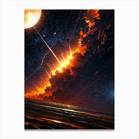 Planet In Space Canvas Print