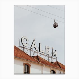 The Tourist Above The Calem Building Porto Portugal Travel Canvas Print
