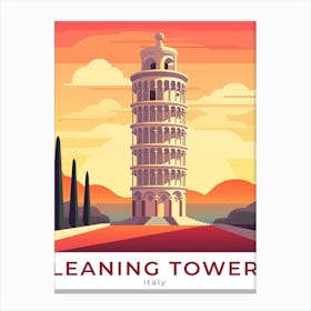 Italy Leaning Tower Of Pisa Travel Canvas Print