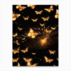 Golden Butterflies 2 Canvas Print