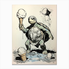 Turtle Ice Cream 1 Canvas Print