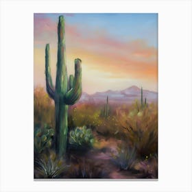 Saguaro Painting Canvas Print