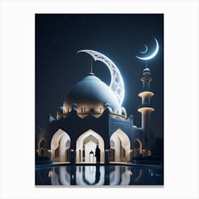 Leonardo Diffusion Islamic Mosque Crescent Moon On Its Dome Be 2 Canvas Print