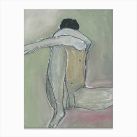 male nude homoerotic gay art adult full frontal nude painting man naked 1 Canvas Print