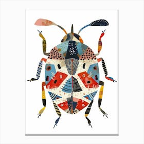 Colourful Insect Illustration Pill Bug 3 Canvas Print