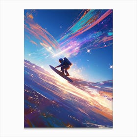 Surfer In The Sky Canvas Print