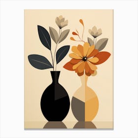 Two Vases With Flowers 2 Canvas Print