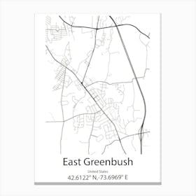 East Greenbush,United States Minimalist Map Canvas Print