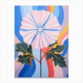 Flax Flower 1 Hilma Af Klint Inspired Pastel Flower Painting Canvas Print