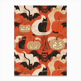 Halloween Pattern Canvas Print