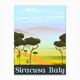 Siracusa Italy Travel poster Canvas Print