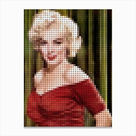 Marilyn Monroe In Style Dots Canvas Print