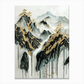 Rockies Golden Peaks - Sublime Abstraction Canvas Print