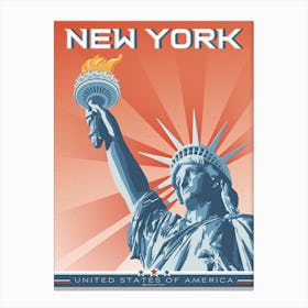 New York Statue Of Liberty Canvas Print