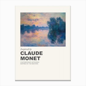 Museum Poster Inspired By Claude Monet 3 Canvas Print
